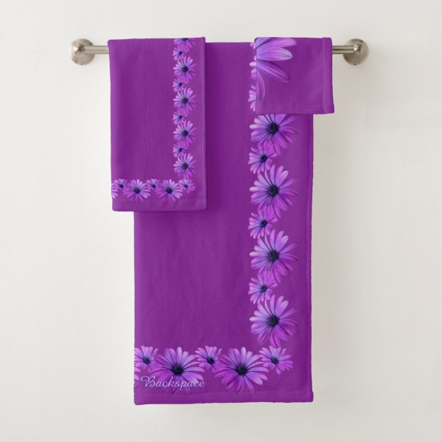 Daisy Towel Sets Personalised Daisy  Flower Towels (Insitu)