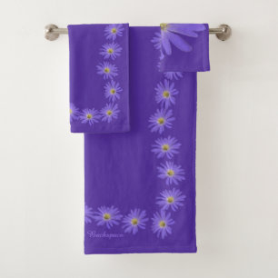 Daisy Towel Sets Personalised Daisy  Flower Towels