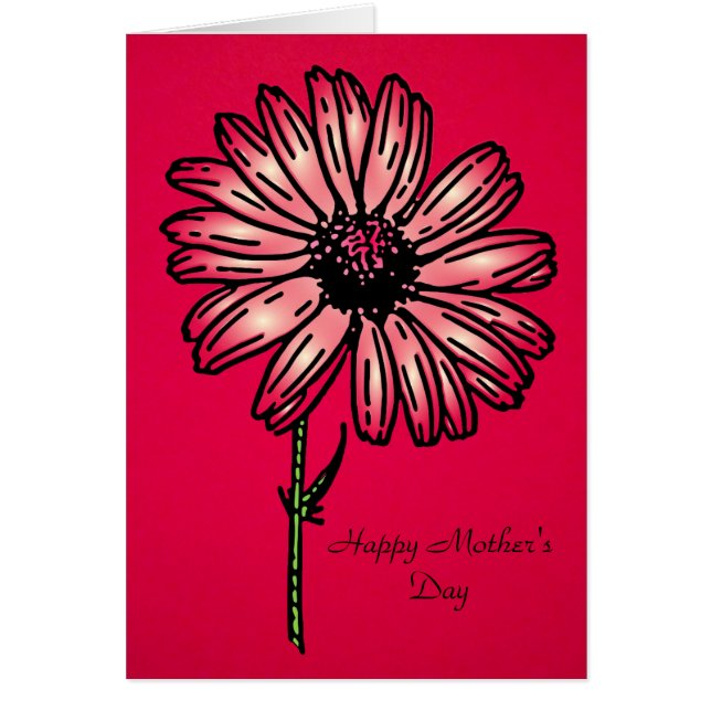 Daisy vintage Happy Mother's Day card (Front)
