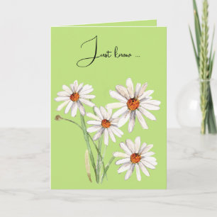 Daisy Watercolor Bouquet for Thinking of You Card