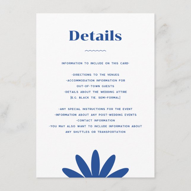 Daisy Wedding Enclosure Card (Front)