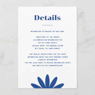 Daisy Wedding Enclosure Card