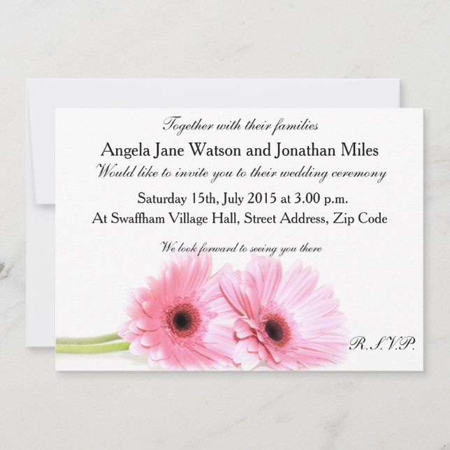 Daisy Wedding Invitation (Front)