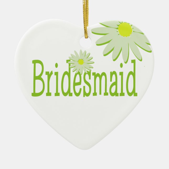Daisy Wedding/ Mother of the Bride Ceramic Tree Decoration (Front)