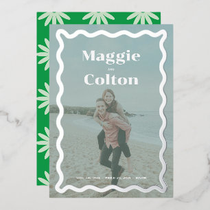 Daisy Wedding Photo Save the Date