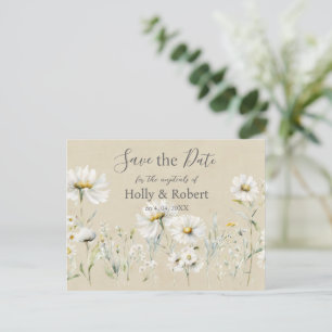 Daisy  Wedding Save the Date Postcard
