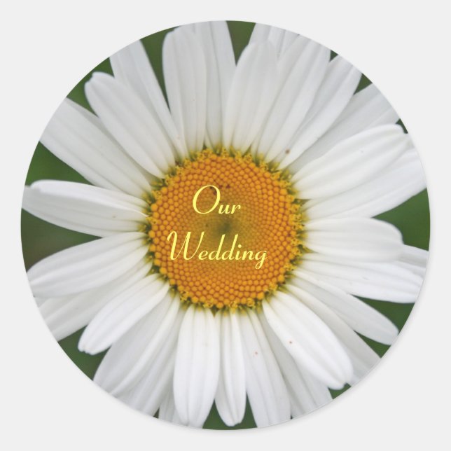 Daisy Wedding Sticker (Front)