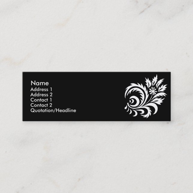 daisy_white mini business card (Front)