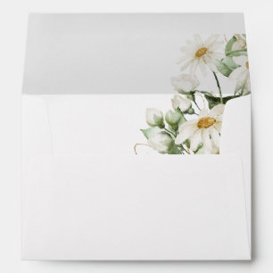 Daisy Wildflower Boho Wedding Invitation Envelope