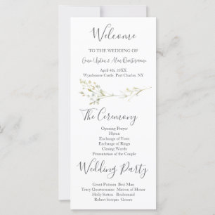 Daisy Wildflower Wedding Program