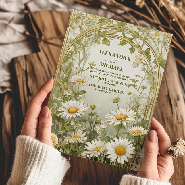 Daisy Wildflowers modern Wedding Invitation (Creator Uploaded)