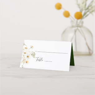Daisy Wildflowers Wedding Place card