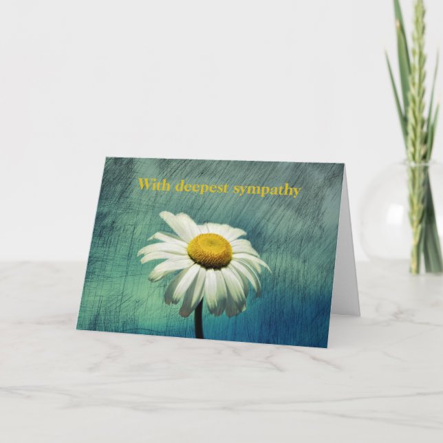 Daisy  -  With deepest sympathy Card (Front)