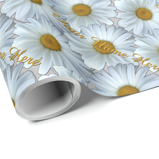 Daisy Wrapping Paper Personalised Gift Paper (Roll Corner)