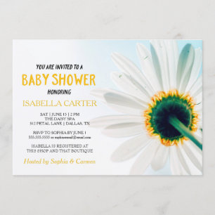 Daisy Yellow Baby Shower Invitation