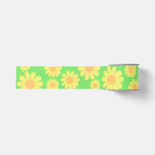 Daisy Yellow Green Grosgrain Ribbon