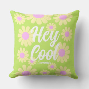 Daisy Yellow Lime Cushion