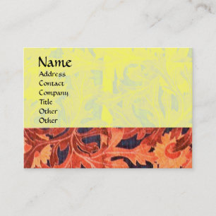 DAISY / YELLOW,RED BROWN FLORAL BUSINESS CARD