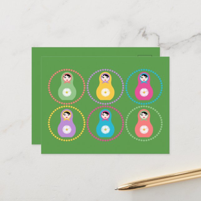 Daisyflower Missydoll Postcard (Front/Back In Situ)