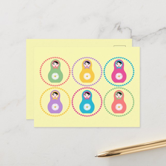 Daisyflower Missydoll Postcard (Front/Back In Situ)