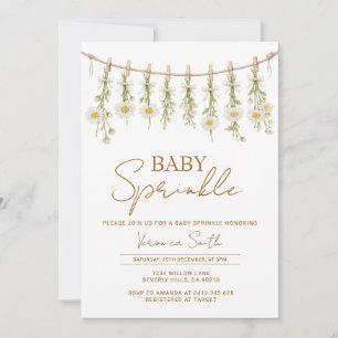 DaisyLittle Wildflower Floral Baby Sprinkle Invite