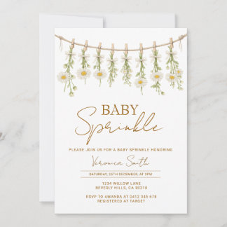 DaisyLittle Wildflower Floral Baby Sprinkle Invite