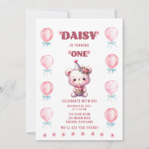Daisy's First Birthday  Invitation