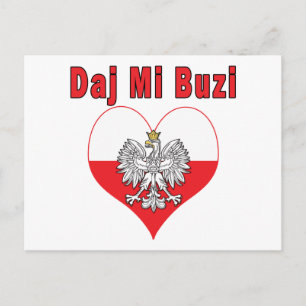 Daj Mi Buzi Eagle Heart Postcard