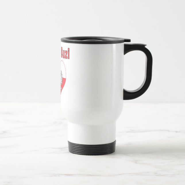 Daj Mi Buzi Eagle Heart Travel Mug (Right)
