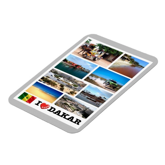 Dakar I Love - Senegal - Magnet (Left Side)