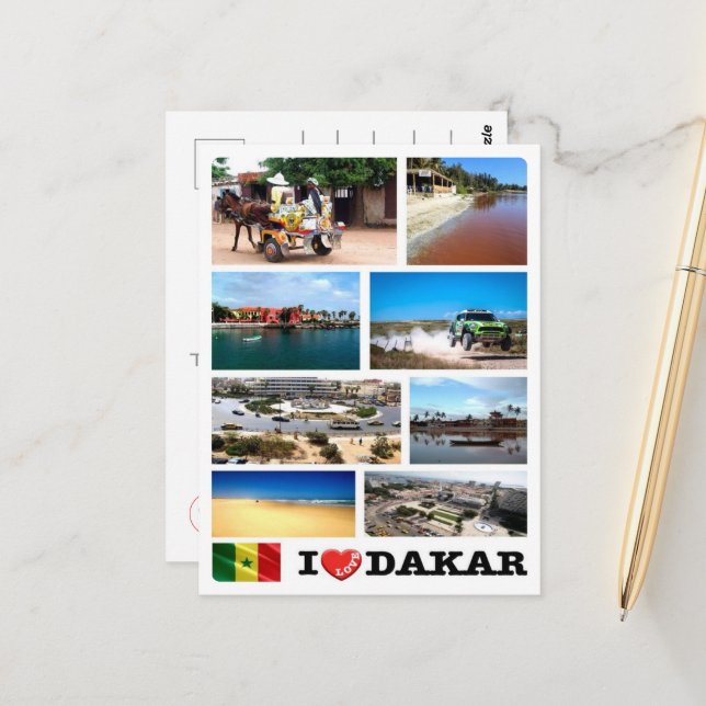 Dakar I Love - Senegal - Postcard (Front/Back In Situ)