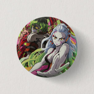 Daki and Gyutaro Upper Moon 6 3 Cm Round Badge