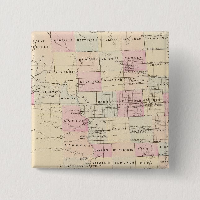 Dakota 15 Cm Square Badge (Front)