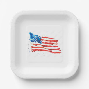 Dakota American Flag collection Paper Plate