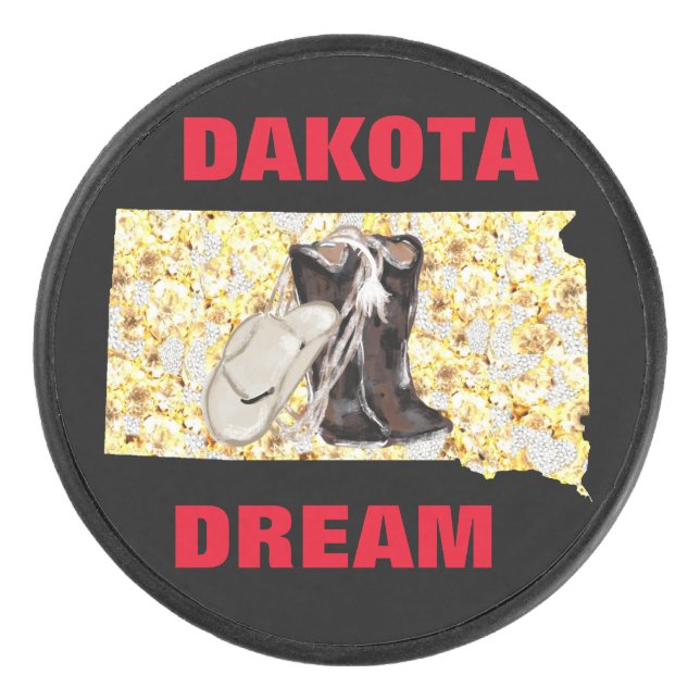 DAKOTA DREAM HOCKEY PUCK (Front)