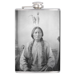Dakota Leader Sitting Bull Native American Indian  Hip Flask