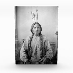 Dakota Leader Sitting Bull Native American Indian  Photo Block