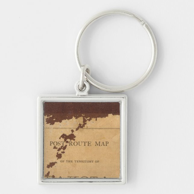 Dakota Territory post route map Key Ring (Front)