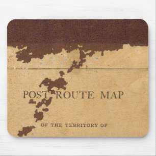 Dakota Territory post route map Mouse Pad
