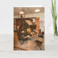"Dakota Village Printing Press" Birthday Card