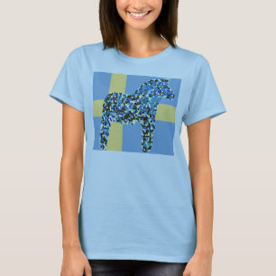 Dala Horse and Swedish Flag T-shirt copy