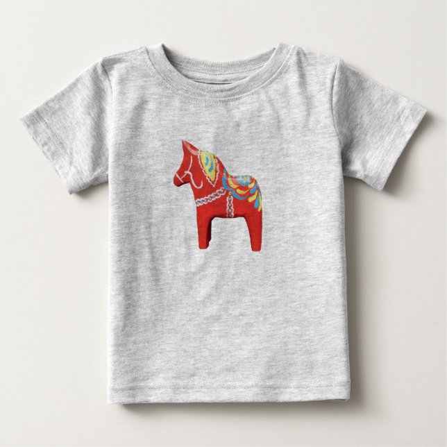 Dala Horse Baby Bodysuit (Front)