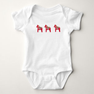 Dala Horse Baby Clothes Bodysuit