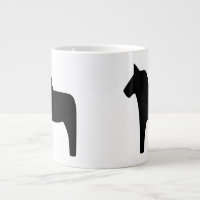 Dala Horse Black Speciality Mug