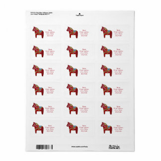 Dala Horse by Julia Persson Morrill Address Label