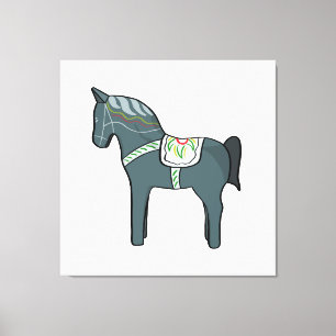 Dala horse canvas print
