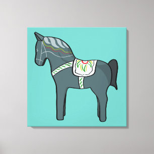 Dala horse canvas print