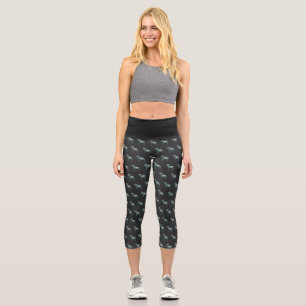 Dala horse capri leggings