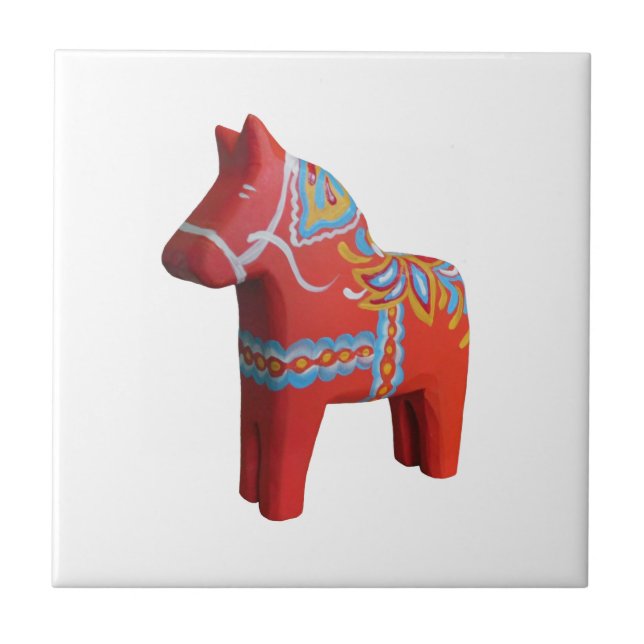 Dala Horse Ceramic Tile (Front)
