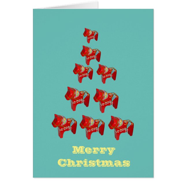 Dala Horse Christmas Card (Front)